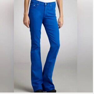 Rag & Bone Elephant Bell Flare Leg Stretch Jeans in Cobalt Blue Size 26